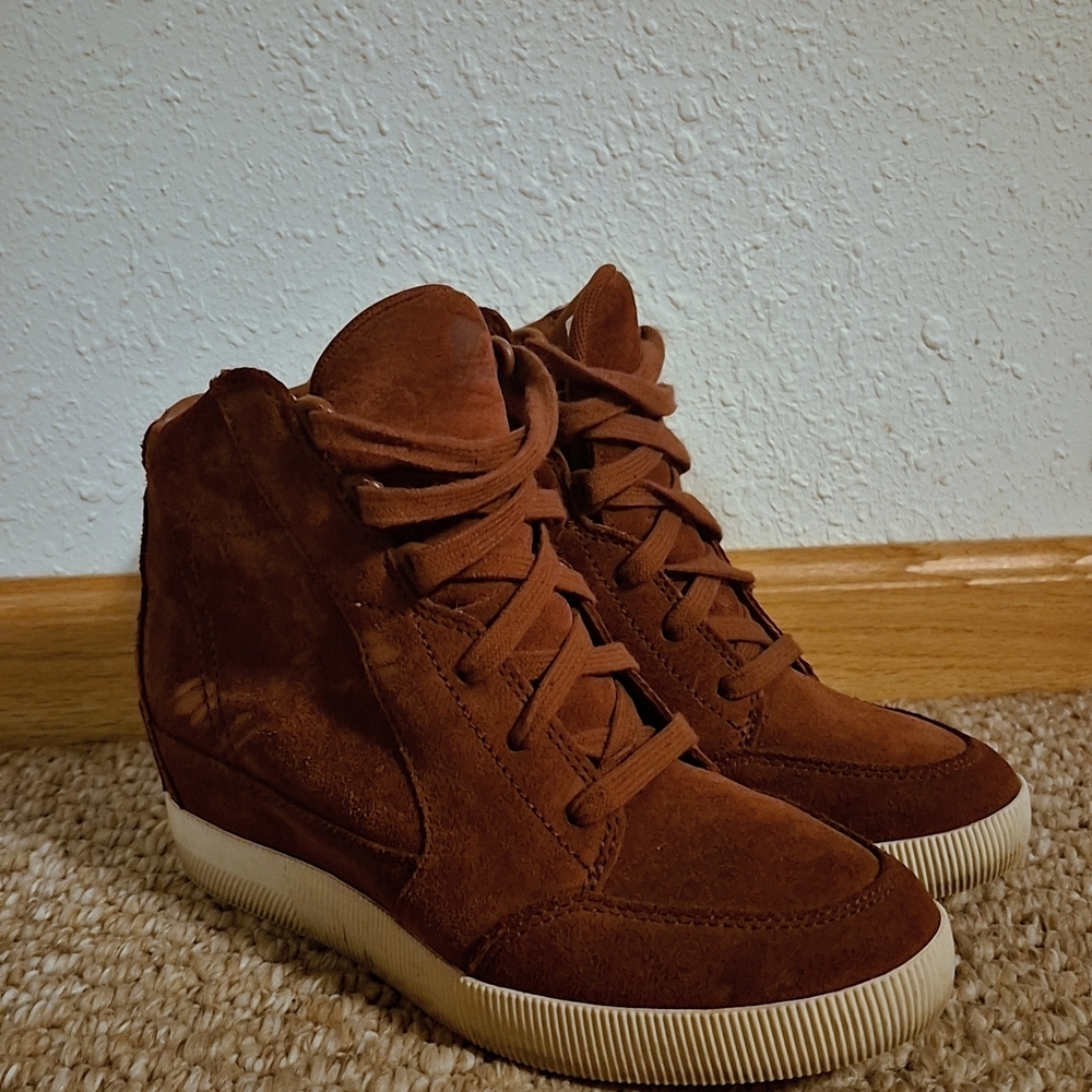 Sorel Chestnut Suede High-Top Sneakers